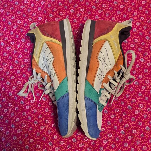 Merrell Alpine Sneaker Suede Retro Rainbow Multicolor Shoe J003570 Women Size 8 - Picture 2 of 11